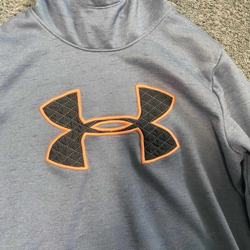 Under Armour Gray Pullover with Black and Orange Logo